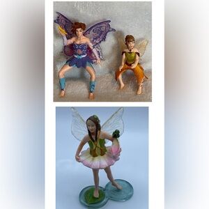 Lot of 3 Schleich Mini PVC Fairies Elf Figures NO horses